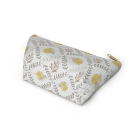 Lemon Tile Accessory Pouch w T-bottom in Gray